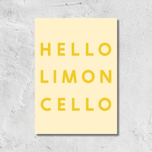 Postkarte Hello Limoncello