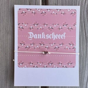 Armband & Postkarte Dankschee | Geschenk | verschiedene Farben | Geschenk Freundin | Valentinstag | Jahrestag | Danke