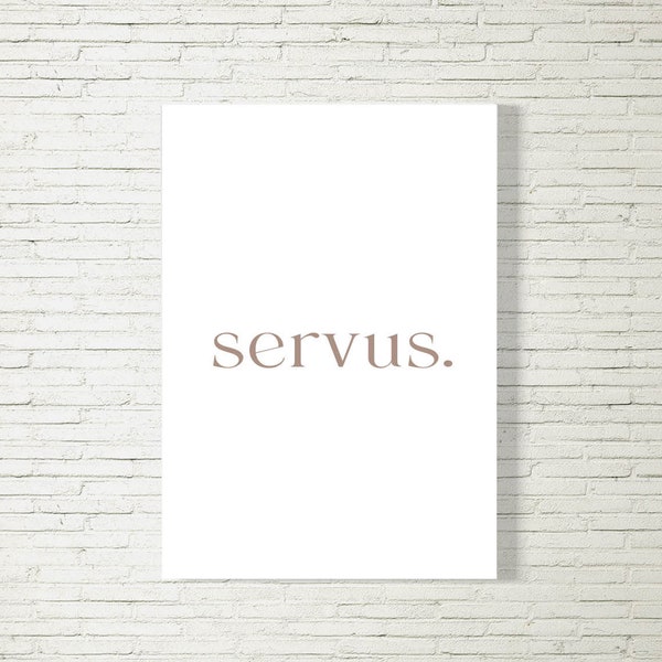 Poster Typo servus