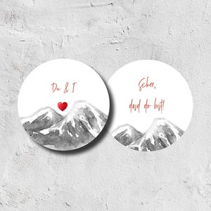 Bierdeckel Hochzeit Bergherzl | Schön, dass Du da bist | Bayrisch oder Hochdeutsch | Gastgeschenk | Tischdekoration | Geschenk