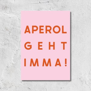 Postkarte Aperol geht imma