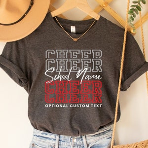 Custom Cheer Shirt, Customizable Cheerleader tshirt, Cheer mom tee, Unique one of a kind T Shirt, Custom Cute Cheerleader Mama Apparel
