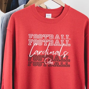 Cardinals Sweatshirt, Football Season Crewneck, Cute Mascot Sweater, Arizona Football Gift, Cardinals Varsity Crew Neck, Cardinals Gift