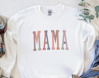 Mama Sweatshirt, Gift for Mom, Gift for Her, Mom Sweatshirt, Colorful Mama Crewneck, Mother's Day Gift