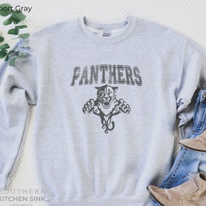 Panthers Sweatshirt, Carolina Collegiate Crewneck, Football Gift, Panthers Mascot Sweater, Football Sweatshirt, Panthers Graphic Sweatshirt