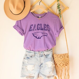 Eagles School Shirt, Barbers Hill School Shirt, Allen High School Shirt, Eagles Mascot Shirt, Eagles Logo Shirt, Eagles Game Day Shirt image 6