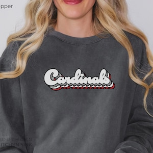 thebabebungalow St. Louis Cardinals Wavy Adult Sweatshirt