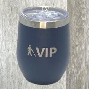 Copo de vinho VIP de 12 onças, presente para cegos e deficientes visuais, deficiência invisível, presente de defensor, suporte para cegos, educação para cegos
