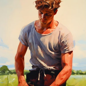 Impressionistic Painting, Gay art, Male painting, Male Portrait