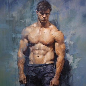 Impressionistic Painting, Gay art, Male painting, Male Portrait