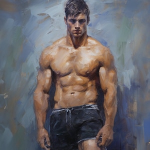 Impressionistic Painting, Gay art, Male painting, Male Portrait