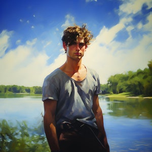 Impressionistic Painting, Gay art, Male painting, Male Portrait