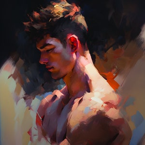 Abstract Painting, Gay art, Male painting, Male Portrait