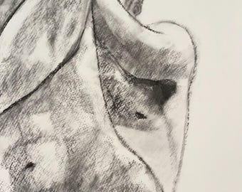 The Shape of Want | Original Expressive Charcoal Artwork