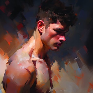 Abstract Painting, Gay art, Male painting, Male Portrait