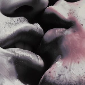 Bacio Pittura astratta, Arte gay, Pittura maschile, Ritratto maschile immagine 2