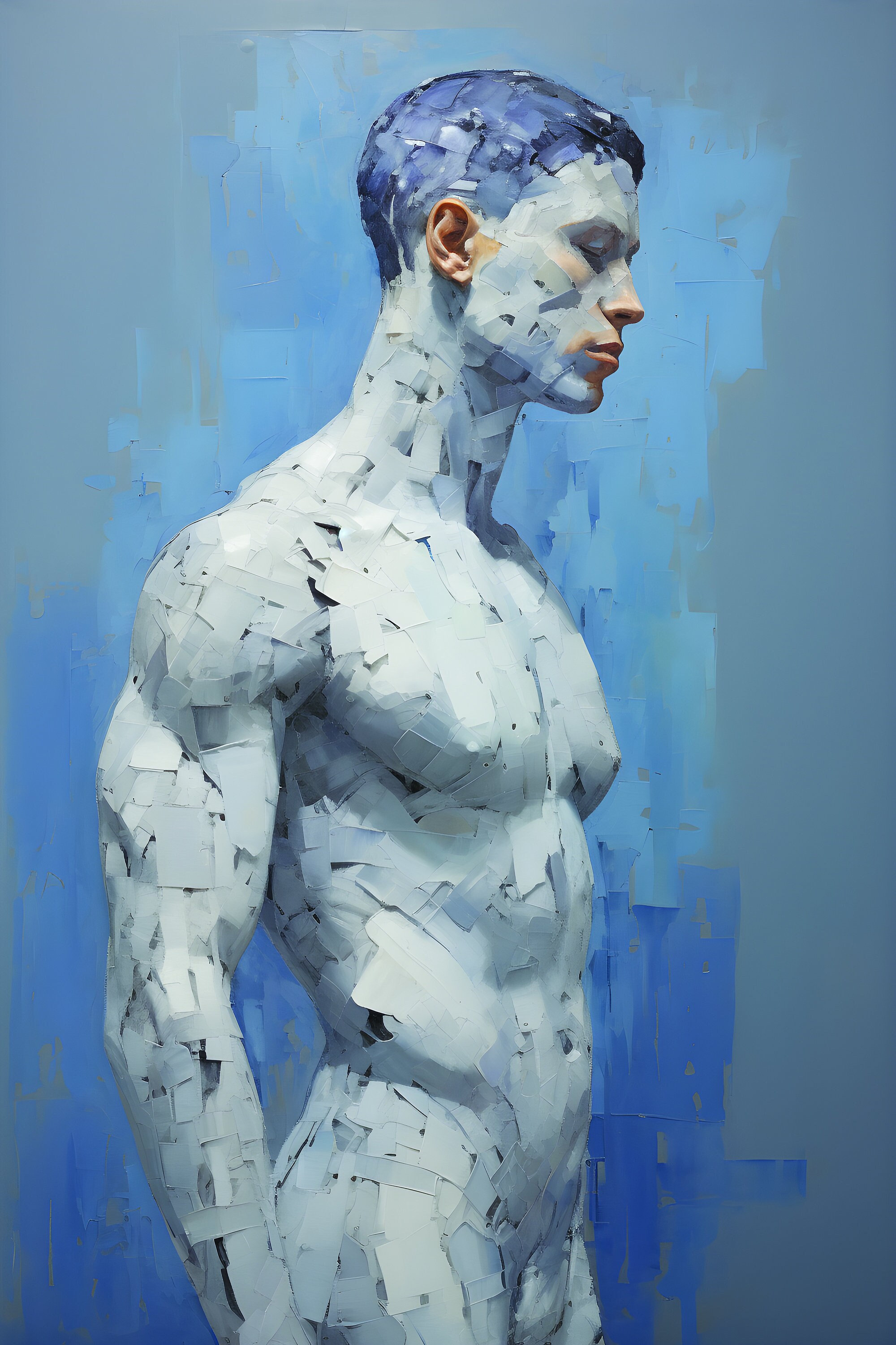 Abstract Painting, Gay Art, Male Painting, Male Portrait - Etsy