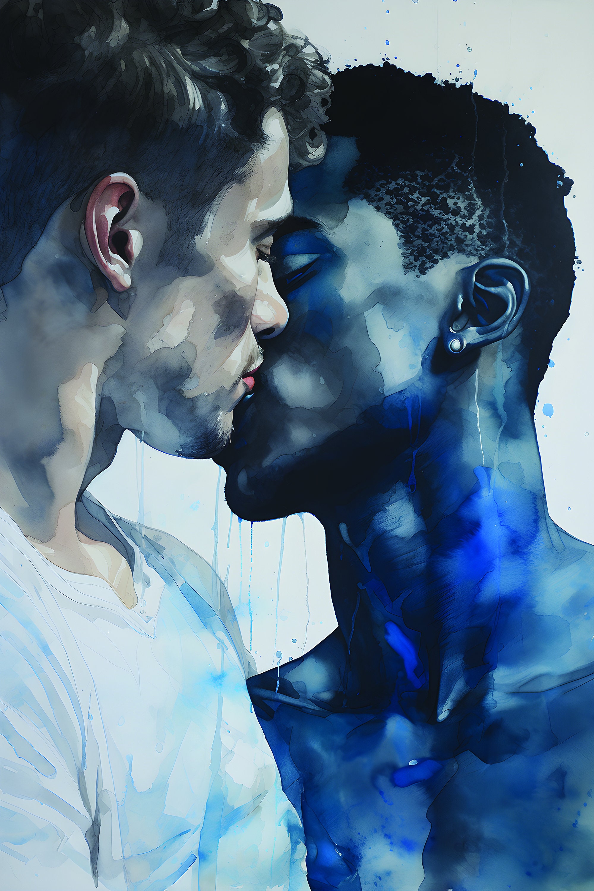 Abstract Painting, Gay Art, Male Painting, Male Portrait - Etsy