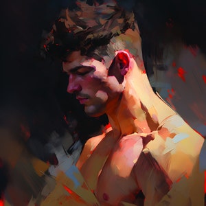 Abstract Painting, Gay art, Male painting, Male Portrait