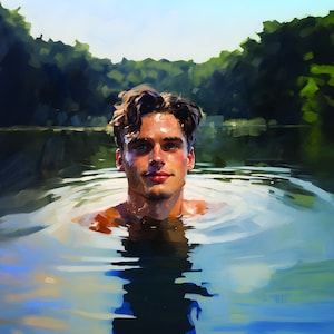 Impressionistic Painting, Gay art, Male painting, Male Portrait