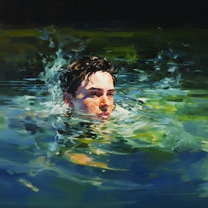 Impressionistic Painting, Gay art, Male painting, Male Portrait