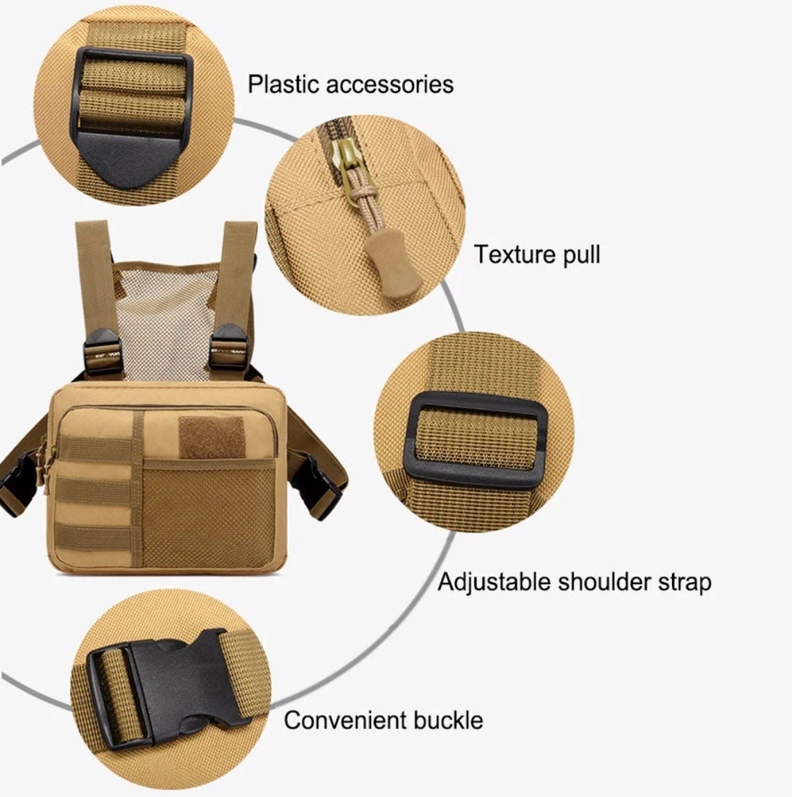 Mens Tactical Chest Bag Chest Bag Streetwear Tactical Camo Etsy