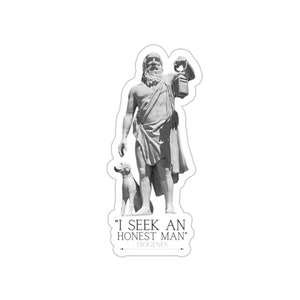 Diogenes Die-Cut Sticker, Greek Philosopher Decal, Philosophy, Cynicism