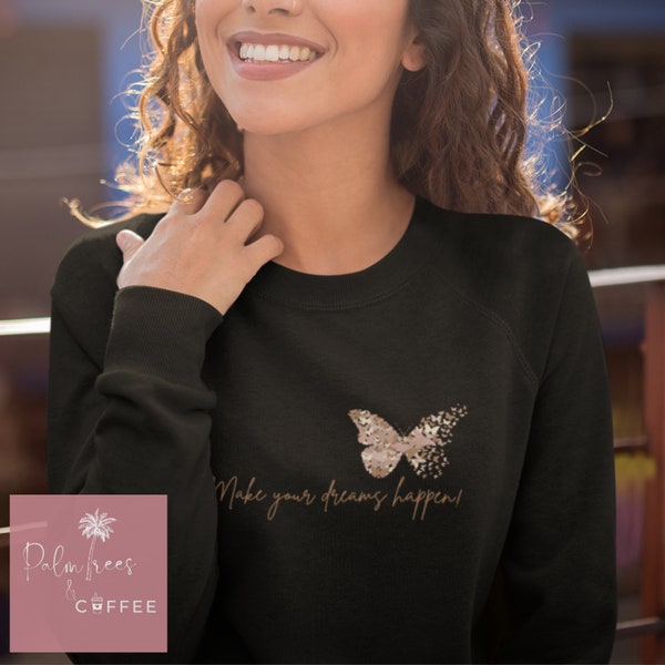 Make Your Dreams Happen, Spring Sweatshirts , Unisex Heavy Blend Crewneck Sweatshirt , Loose fit, Gift for Her, Sweatshirt Gildan