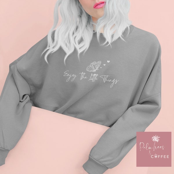Enjoy The Little Things, Spring Sweatshirts , Minimalist, Unisex Heavy Blend Crewneck Sweatshirt, Loose fit, Gift for Her, Sweatshirt Gildan