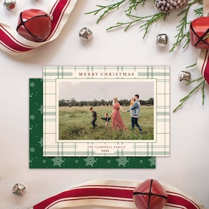 HOLIDAY Card Template |  Festive Christmas Card Template, DIY, Photo Holiday Card, Printable Download, Editable Template