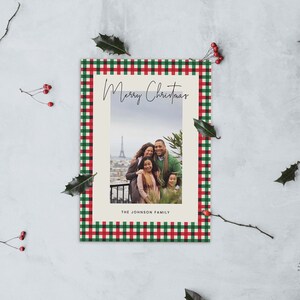 Christmas Card Template, Festive Christmas Card, DIY Holiday Card, Photo Christmas Card, Instant Download, Editable Template, Printable