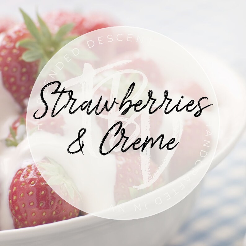 Strawberries & Creme Citrus Strawberry Vanilla Paraffin Free Wax Melt