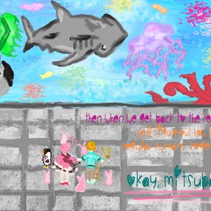 TBHK "Aquarium Date" Mitsuba & Kou Chapter 98 13x10 Poster, Made to Order!