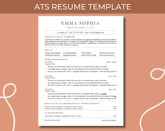 ATS Friendly Resume, ATS Resume Template, ATS Resume, Resume Template Word, Resume Template Google Docs, Google Docs Resume Template