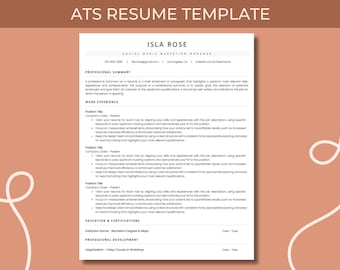 Modern Resume, ATS Friendly Resume, ATS Resume Template, Resume Template Word, Resume Template Google Docs, Google Docs Resume Template