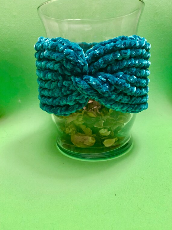 Crochet velvet ear warmer-super soft!
