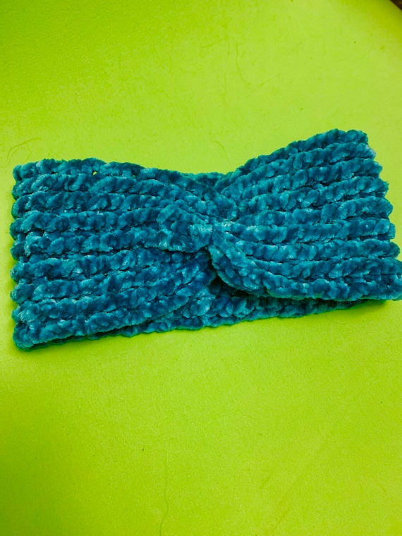 Crochet velvet ear warmer-super soft!