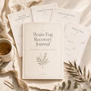 Brain Fog Recovery Journal Printable | ADHD Mental Clarity Journal PDF | Executive Function Workbook | Focus Planner | Digital Download