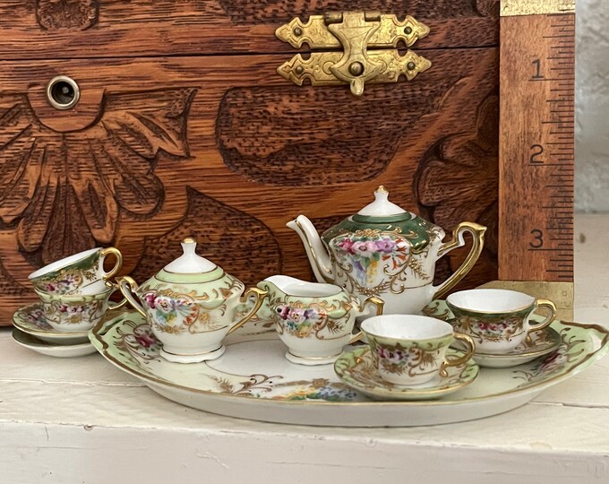 Chuba China Antique Doll Tea Set Etsy