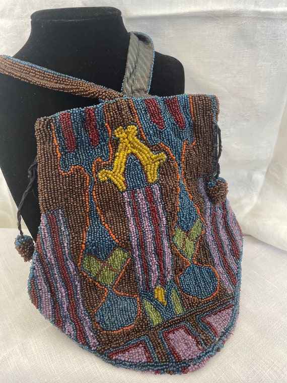 Antique beaded purse - image 1