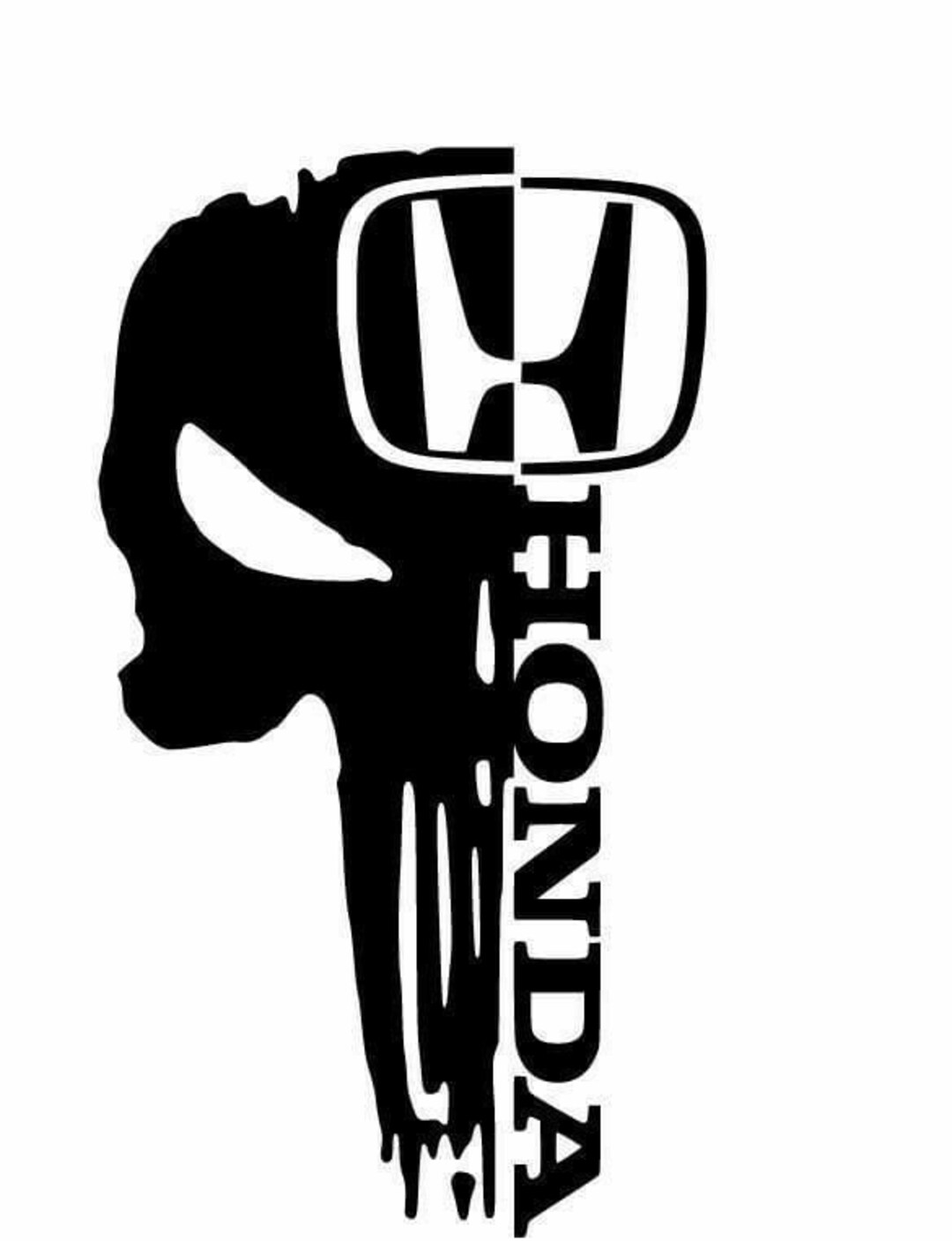 Honda Punisher Sticker Bike Motorcycle Honda Bike Etsy