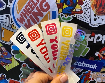 Custom Instagram Sticker Car Window JDM holographic Aufkleber