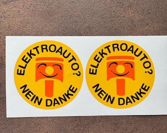 Elektro Auto- Nein Danke Car Aufkleber