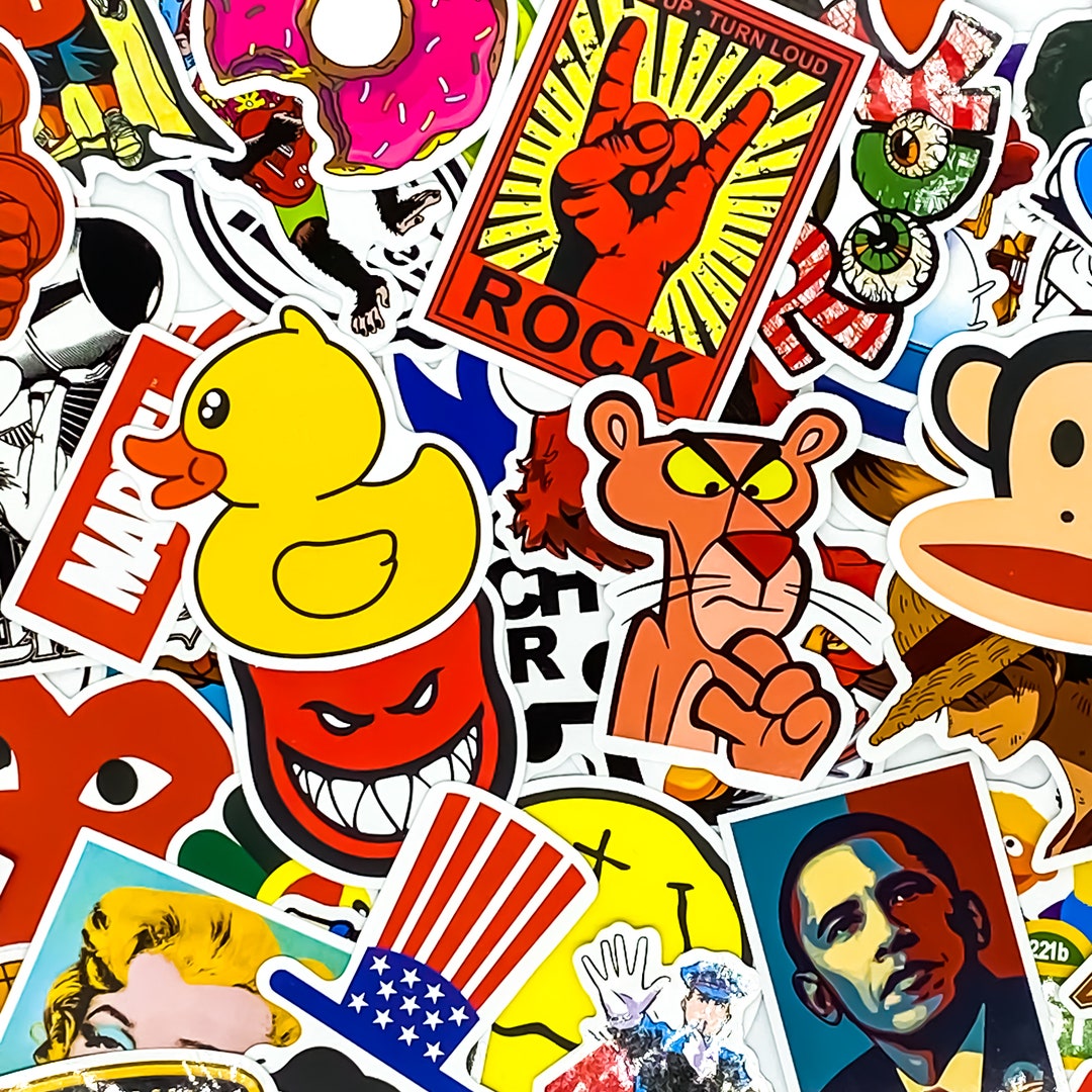 Stickerbomb Mixed Colors Sticker Skateboard Laptop Car Decals Etsy