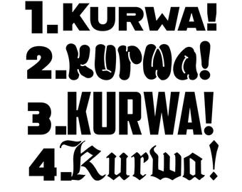 Kurwa Sticker Polish/Russian sticker