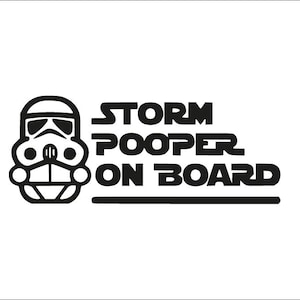 Storm Pooper On Board Autoaufkleber Star wars