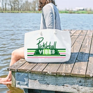 Preppy Pickleball Weekender Tasche, 'Pickleball Vibes' Tragetasche, Geschenk