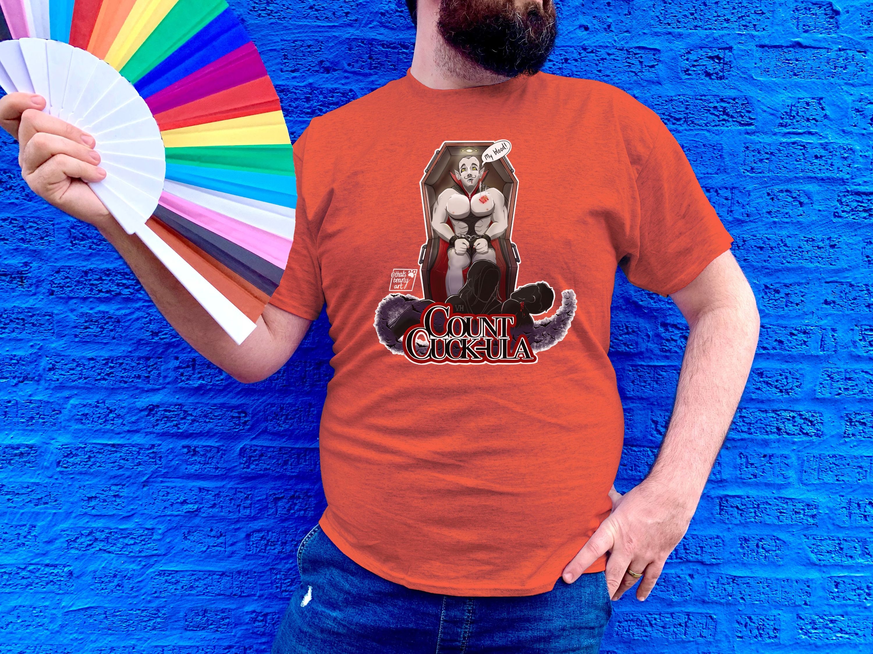 Discover Gay Halloween Shirt, Funny Gay Halloween Shirt, Kinky Gay Shirt, Sexy Halloween Shirt, Cuckold Shirt, "Count Cuck-ula"