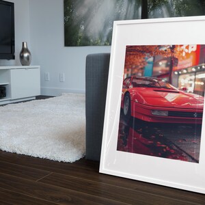 Retro Ferrari Photo Poster: Vintage Car Lover Gift