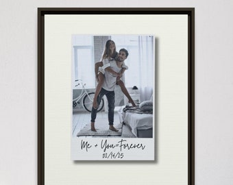 Framed Art Print Personalized Couple Photo Custom Gift - Anniversary Gift for Couples - Love Gift Personalized Gift for Him Boyfriend Gift